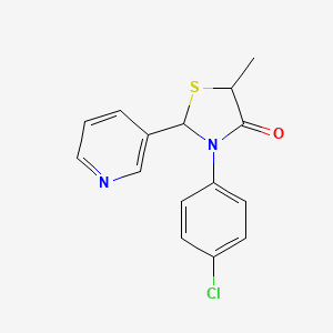 3-(4-Chlorophenyl)-5-methyl-2-(3-pyridyl)-4-thiazolidinone
