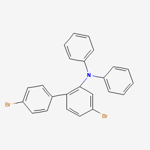 molecular formula C24H17Br2N B8597520 4,4'-Dibromo-N,N-diphenyl[1,1'-biphenyl]-2-amine CAS No. 476666-79-2