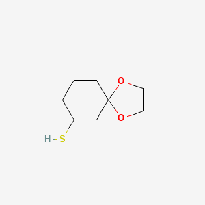 molecular formula C8H14O2S B8597523 1,4-Dioxaspiro[4.5]decane-7-thiol CAS No. 20051-55-2