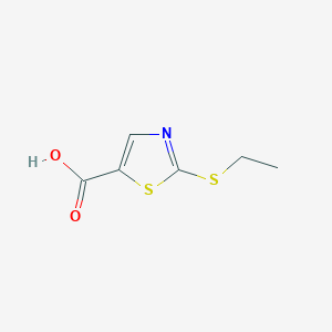 molecular formula C6H7NO2S2 B8597528 2-Ethylthio-5-carboxythiazole 