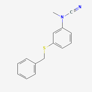 molecular formula C15H14N2S B8597551 [3-(Benzylsulfanyl)phenyl]methylcyanamide CAS No. 917894-16-7