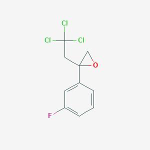 molecular formula C10H8Cl3FO B8597565 2-(3-Fluorophenyl)-2-(2,2,2-trichloroethyl)oxirane CAS No. 58993-41-2