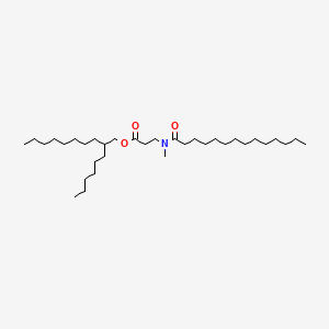 molecular formula C34H67NO3 B8597586 Hexyldecyl myristoyl methylaminopropionate CAS No. 645337-39-9