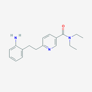 molecular formula C18H23N3O B8597617 6-[2-(2-Aminophenyl)ethyl]-N,N-diethylpyridine-3-carboxamide CAS No. 58754-51-1