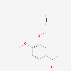 molecular formula C12H12O3 B8597647 3-(But-2-ynyloxy)-4-methoxybenzaldehyde 