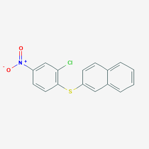 molecular formula C16H10ClNO2S B8597654 2-(2-Chloro-4-nitro-phenylsulfanyl)-napthalene 