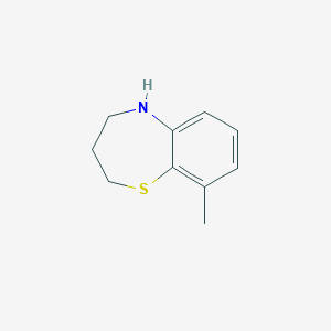 molecular formula C10H13NS B8597672 9-Methyl-2,3,4,5-tetrahydro-1,5-benzothiazepine 