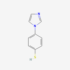molecular formula C9H8N2S B8597678 4-(1H-Imidazol-1-yl)benzene-1-thiol CAS No. 61292-73-7
