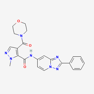 molecular formula C22H21N7O3 B8597692 Gemlapodect CAS No. 1380329-87-2