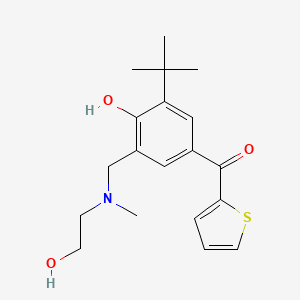 3-(1,1-Dimethylethyl)-4-hydroxy-5-[N-(2-hydroxyethyl)-N-methylaminomethyl]phenyl 2-thienyl ketone