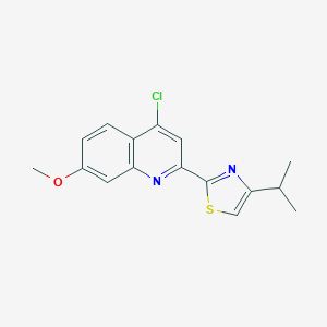 4-Chloro-7-methoxy-2-[4-(propan-2-yl)-1,3-thiazol-2-yl]quinoline