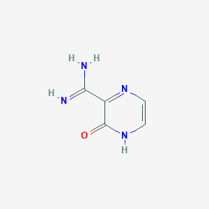 molecular formula C5H6N4O B8597852 3-Oxo-3,4-dihydro-2-pyrazinecarboximidamide 