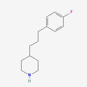 molecular formula C14H20FN B8597855 4-[3-(4-Fluorophenyl)propyl]piperidine 