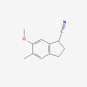 6-Methoxy-5-methyl-2,3-dihydro-1H-indene-1-carbonitrile