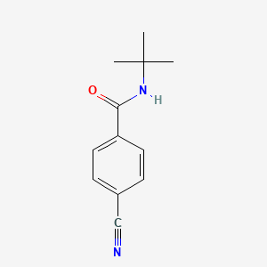 molecular formula C12H14N2O B8597879 N-tert-butyl-4-cyanobenzamide 