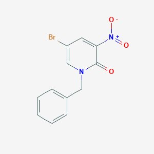 molecular formula C12H9BrN2O3 B8597900 1-benzyl-5-bromo-3-nitro-1H-pyridin-2-one 