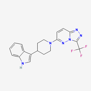 molecular formula C19H17F3N6 B8597914 6-[4-(1H-indol-3-yl)piperidin-1-yl]-3-(trifluoromethyl)[1,2,4]triazolo[4,3-b]pyridazine 