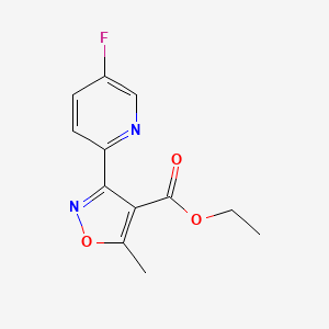 molecular formula C12H11FN2O3 B8597930 3-(5-Fluoro-pyridin-2-yl)-5-methyl-isoxazole-4-carboxylic acid ethyl ester 
