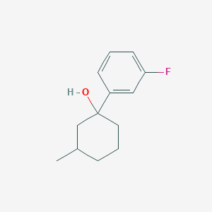 molecular formula C13H17FO B8597940 1-(3-Fluorophenyl)-3-methylcyclohexan-1-ol 