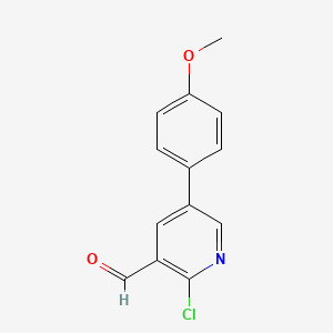 molecular formula C13H10ClNO2 B8597945 2-Chloro-5-(4-methoxyphenyl)pyridine-3-carbaldehyde CAS No. 185244-97-7