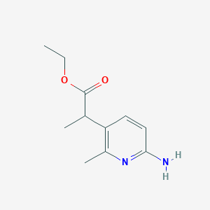 molecular formula C11H16N2O2 B8598028 Ethyl 2-(6-amino-2-methylpyridin-3-yl)propanoate 