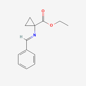 molecular formula C13H15NO2 B8598034 Ethyl 1-[(E)-benzylideneamino]cyclopropane-1-carboxylate CAS No. 80622-04-4