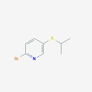 molecular formula C8H10BrNS B8598043 2-Bromo-5-isopropylsulfanyl-pyridine 