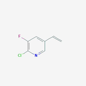 molecular formula C7H5ClFN B8598119 2-Chloro-3-fluoro-5-vinylpyridine 