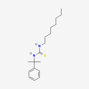 molecular formula C18H30N2S B8598126 N-Octyl-N'-(2-phenylpropan-2-yl)thiourea CAS No. 62740-16-3