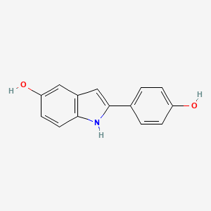 molecular formula C14H11NO2 B8598141 2-(4-Hydroxyphenyl)-1H-indol-5-ol CAS No. 62613-59-6