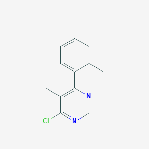 molecular formula C12H11ClN2 B8598164 4-Chloro-5-methyl-6-(2-methylphenyl)pyrimidine 