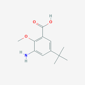 molecular formula C12H17NO3 B8598176 3-Amino-5-tert-butyl-2-methoxy-benzoic acid 