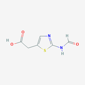 molecular formula C6H6N2O3S B8598183 2-(2-Formamidothiazol-5-yl)acetic acid 