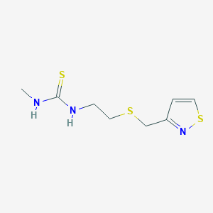 B8598236 N-Methyl-N'-(2-{[(1,2-thiazol-3-yl)methyl]sulfanyl}ethyl)thiourea CAS No. 52378-39-9