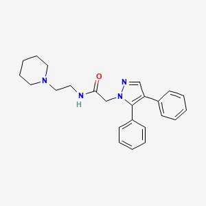molecular formula C24H28N4O B8598315 2-(4,5-Diphenyl-1H-pyrazol-1-yl)-N-[2-(piperidin-1-yl)ethyl]acetamide CAS No. 120982-48-1