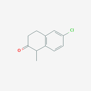 molecular formula C11H11ClO B8598372 6-Chloro-1-methyl-2-tetralone 