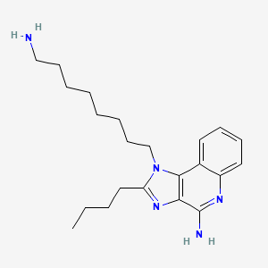 molecular formula C22H33N5 B8598380 1-(8-aminooctyl)-2-butyl-1H-imidazo[4,5-c]quinolin-4-amine CAS No. 570410-94-5