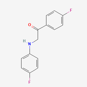 molecular formula C14H11F2NO B8598394 1-(4-Fluoro-phenyl)-2-(4-fluoro-phenylamino)-ethanone 