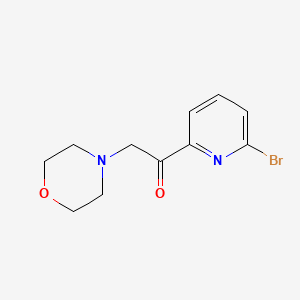 molecular formula C11H13BrN2O2 B8598399 1-(6-Bromopyridin-2-yl)-2-morpholin-4-ylethanone 