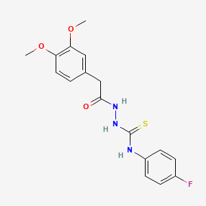 molecular formula C17H18FN3O3S B8598417 2-(2-(3,4-dimethoxyphenyl)acetyl)-N-(4-fluorophenyl)hydrazine-carbothioamide 