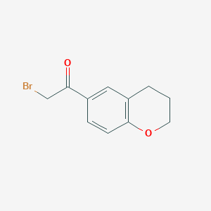 molecular formula C11H11BrO2 B8598421 2-bromo-1-(3,4-dihydro-2H-1-benzopyran-6-yl)ethan-1-one 