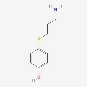 molecular formula C9H13NOS B8598440 4-[(3-Aminopropyl)sulfanyl]phenol CAS No. 69409-63-8