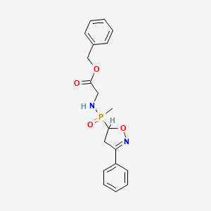molecular formula C19H21N2O4P B8598457 N-(3-Phenyl-2-isoxazolin-5-yl(P-methyl)phosphinoyl)glycine benzyl ester CAS No. 125674-73-9