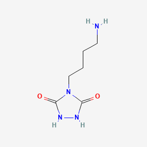 molecular formula C6H12N4O2 B8598466 4-(4-Aminobutyl)-1,2,4-triazolidine-3,5-dione 