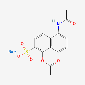 Sodium 5-acetamido-1-acetoxy-2-naphthalenesulfonate