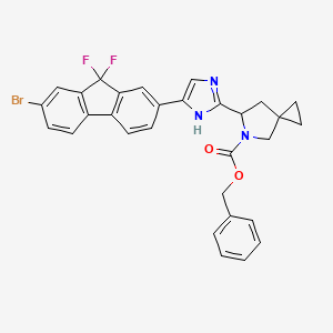 6-[5-(7-Bromo-9,9-difluoro-9H-fluoren-2-yl)-1H-imidazol-2-yl]-5-aza-spiro[2.4]heptane-5-carboxylic acid benzyl ester