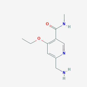molecular formula C10H15N3O2 B8598564 6-Aminomethyl-4-ethoxy-N-methylnicotinamide 