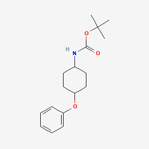molecular formula C17H25NO3 B8598614 tert-Butyl (4-phenoxycyclohexyl)carbamate CAS No. 920280-89-3