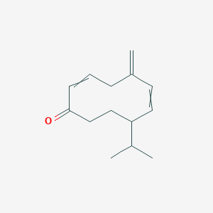 molecular formula C14H20O B8598619 5-Methylidene-8-(propan-2-yl)cyclodeca-2,6-dien-1-one CAS No. 90460-46-1