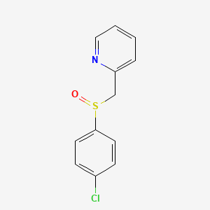 molecular formula C12H10ClNOS B8598667 2-[(4-Chlorobenzene-1-sulfinyl)methyl]pyridine CAS No. 81851-01-6